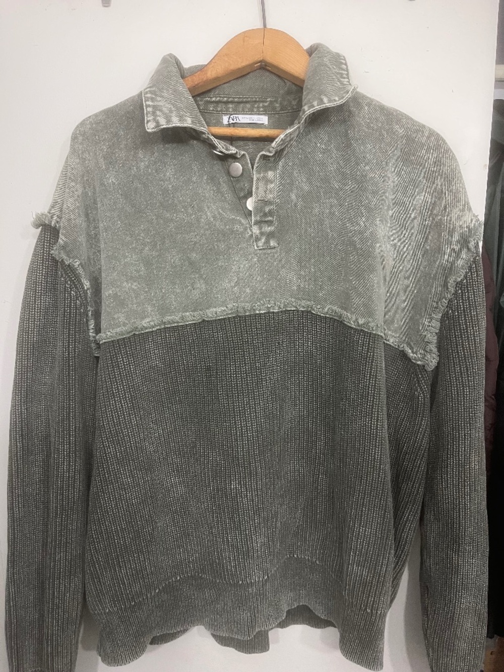 Men’s Zara knit denim sweater top xl